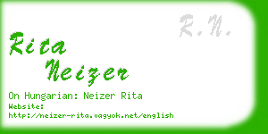 rita neizer business card